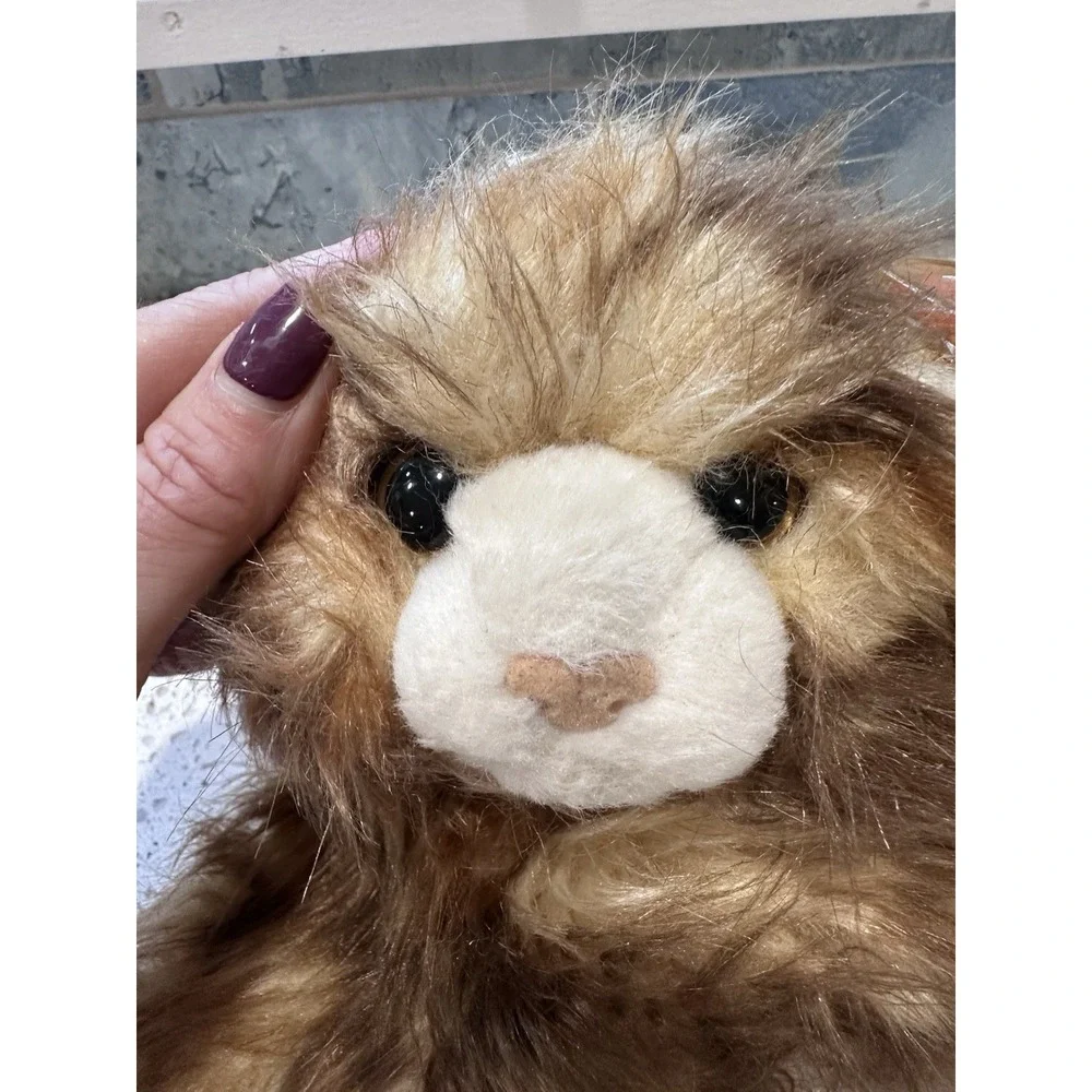 Ty Classic Kitty Cat Jumbles Calico Brown Tabby White Paw Long Hair Plush 2014